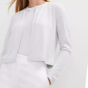 Ann Taylor Women's Metallic Open-Front Cardigan and Cami